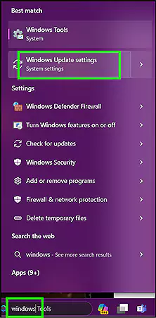 Open ‘Windows Update Settings’