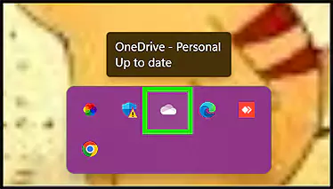 Right-click on the ‘cloud icon’