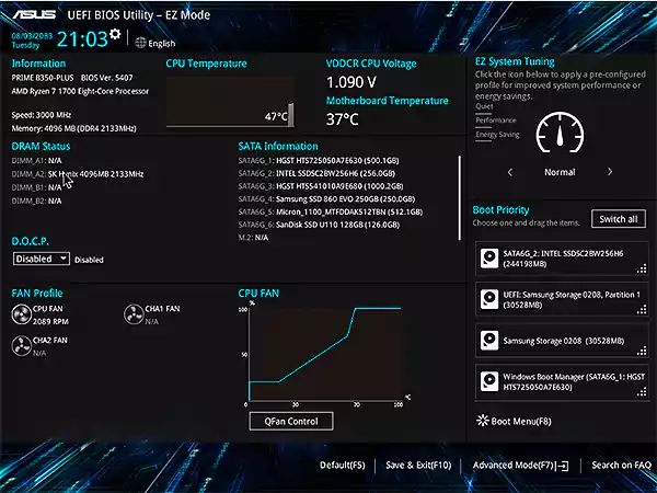 BIOS settings