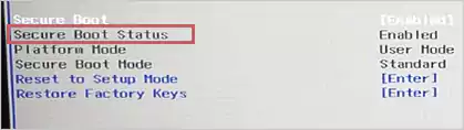 Find Secure Boot Status