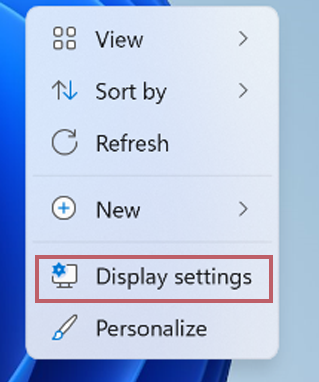 Select Display settings