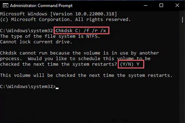 Command Prompt Check Disk Command