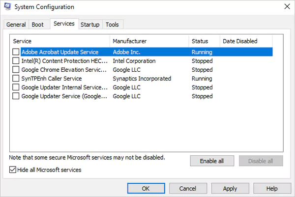 System Configuration