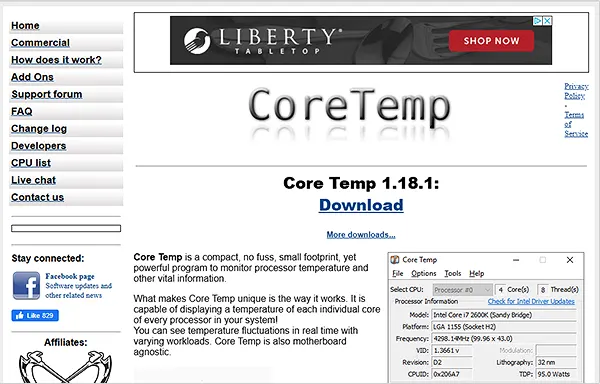 The Core Temp.