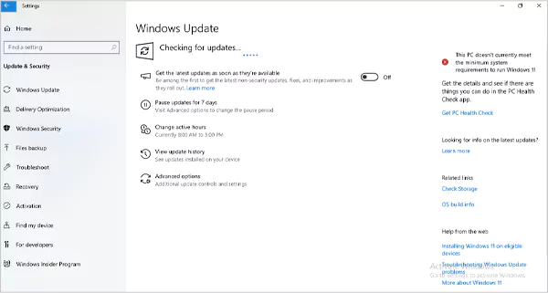 Windows Update Scanning